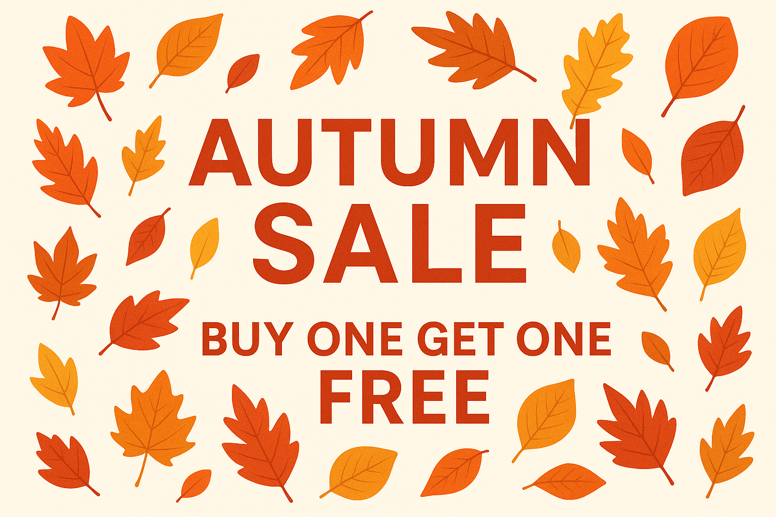 you see the autumn sale make more basic add buy one get one free at the bottom